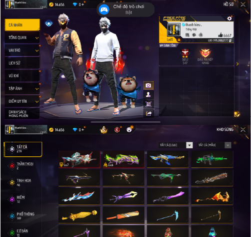 Tài khoản Free Fire Xịn Xò #FFXX30