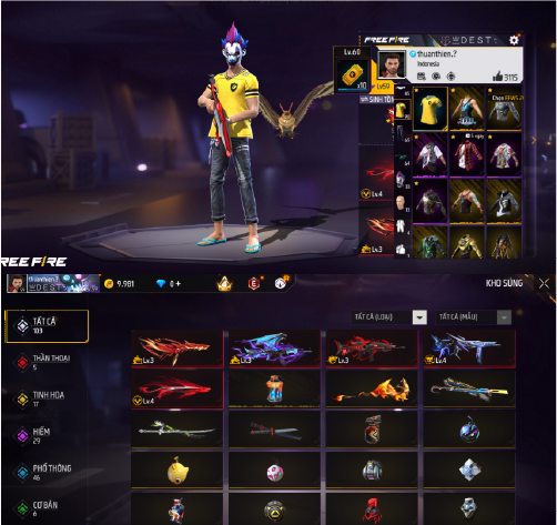 Tài khoản Free Fire VIP Pro #FFVP43